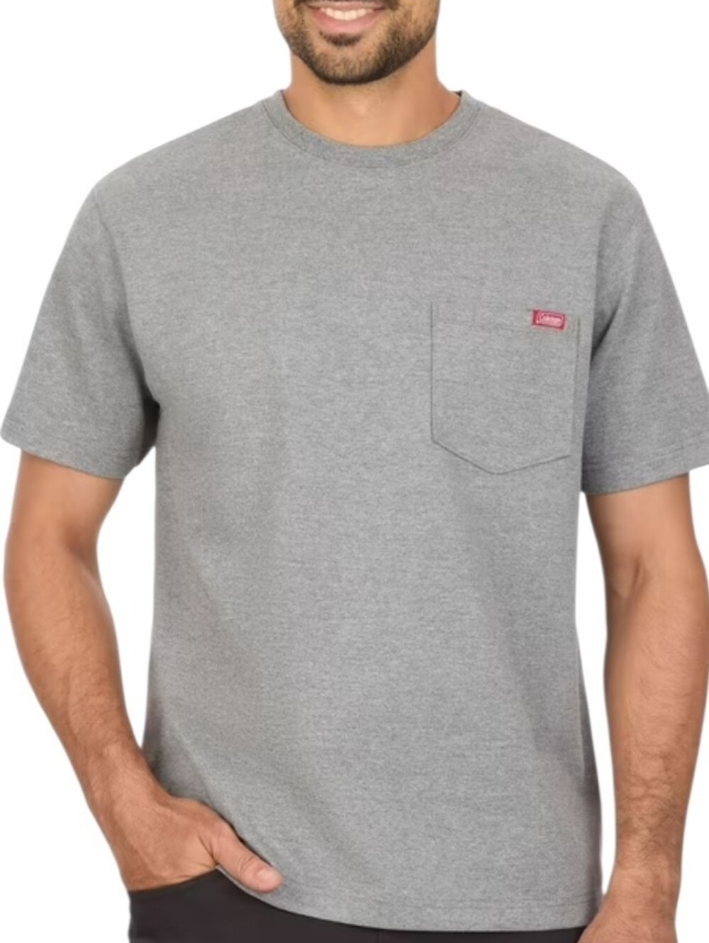Coleman Textured Gray Pocket Tee